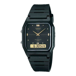 AW-48HE-1AV Reloj Casio Illuminator unisex correa de resina negra