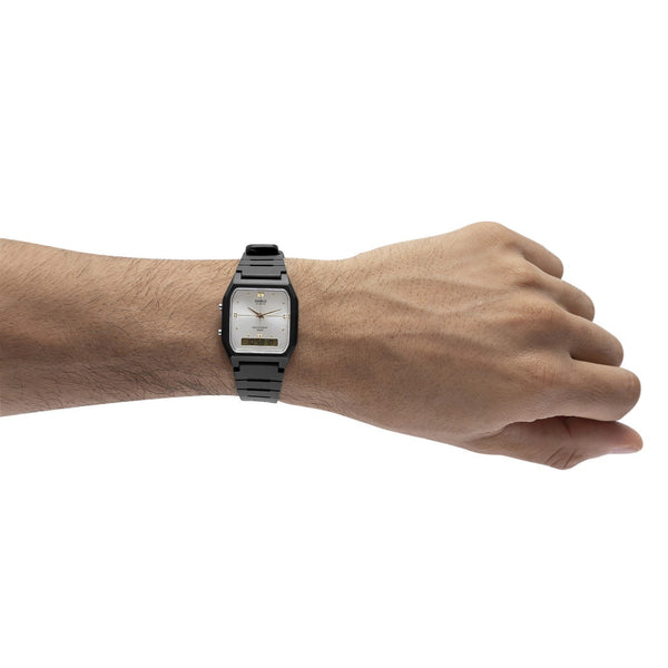 AW-48HE Reloj Casio Vintage Unisex Resina Negro - Vista lateral