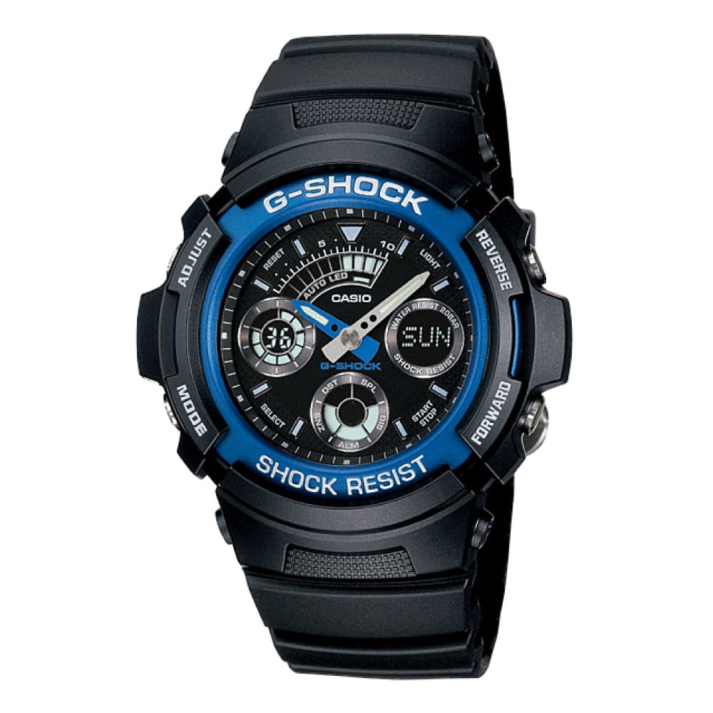 AW-591 Reloj G-Shock Hombre Resina Negro Azul - Reloj original en Guatemala