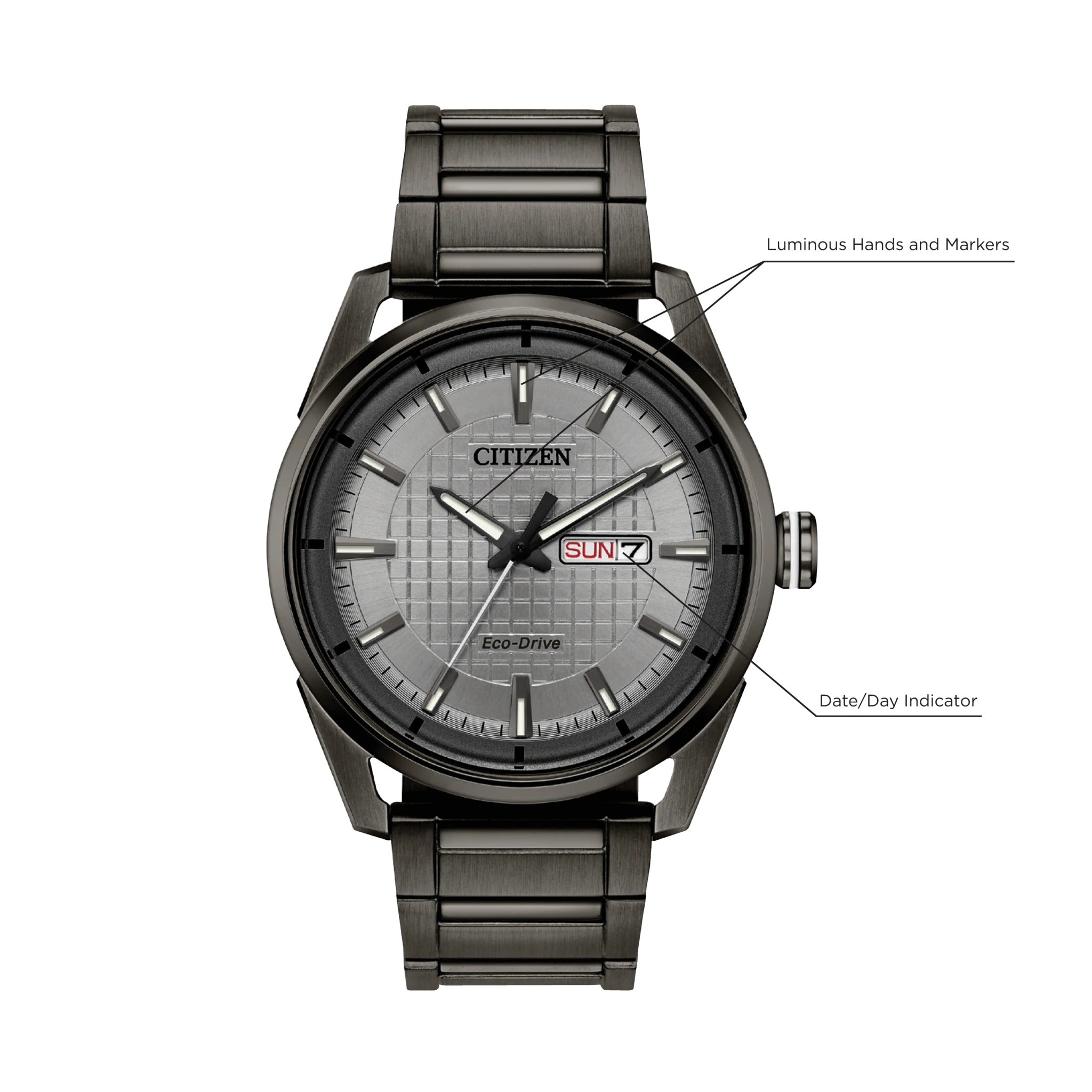 AW0087-58H Reloj Citizen CTO Eco-Drive de hombre correa de metal - Acero Inoxidable Negro