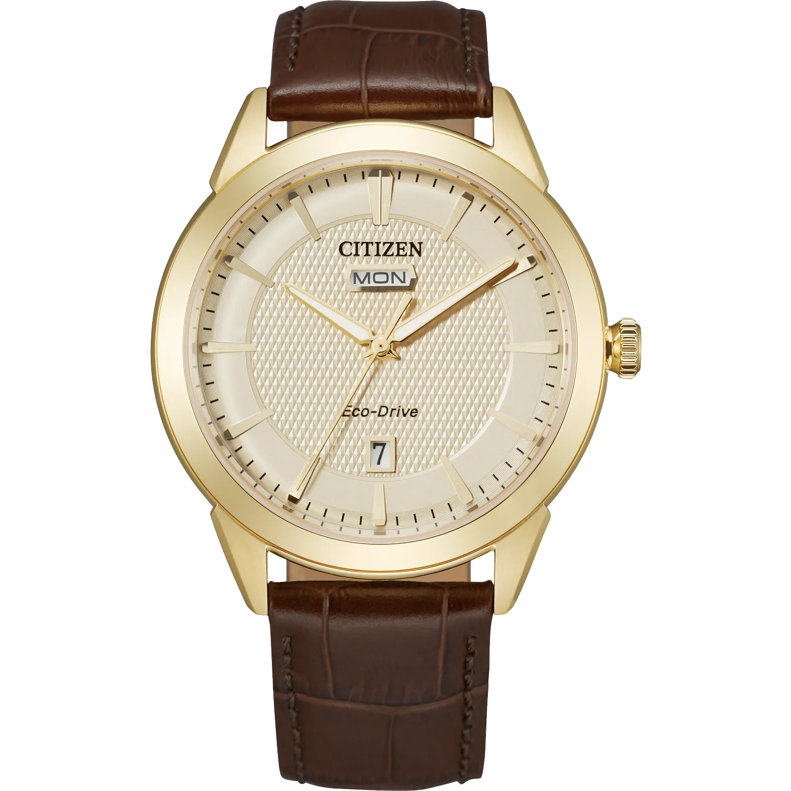 07Q Reloj Citizen Rolan de hombre correa de piel 40 mm Eco-drive - Reloj original en Guatemala