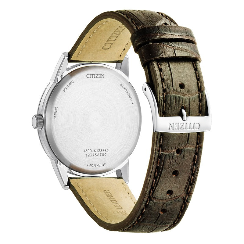 AW0100-19A Reloj Citizen Eco-Drive Dress de hombre correa de cuero - Cuero Marrón