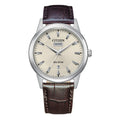 AW0100-19A Reloj Citizen Eco-Drive Dress de hombre correa de cuero - Cuero Marrón
