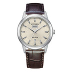AW0100-19A Reloj Citizen Eco-Drive Dress de hombre correa de cuero - Cuero Marrón