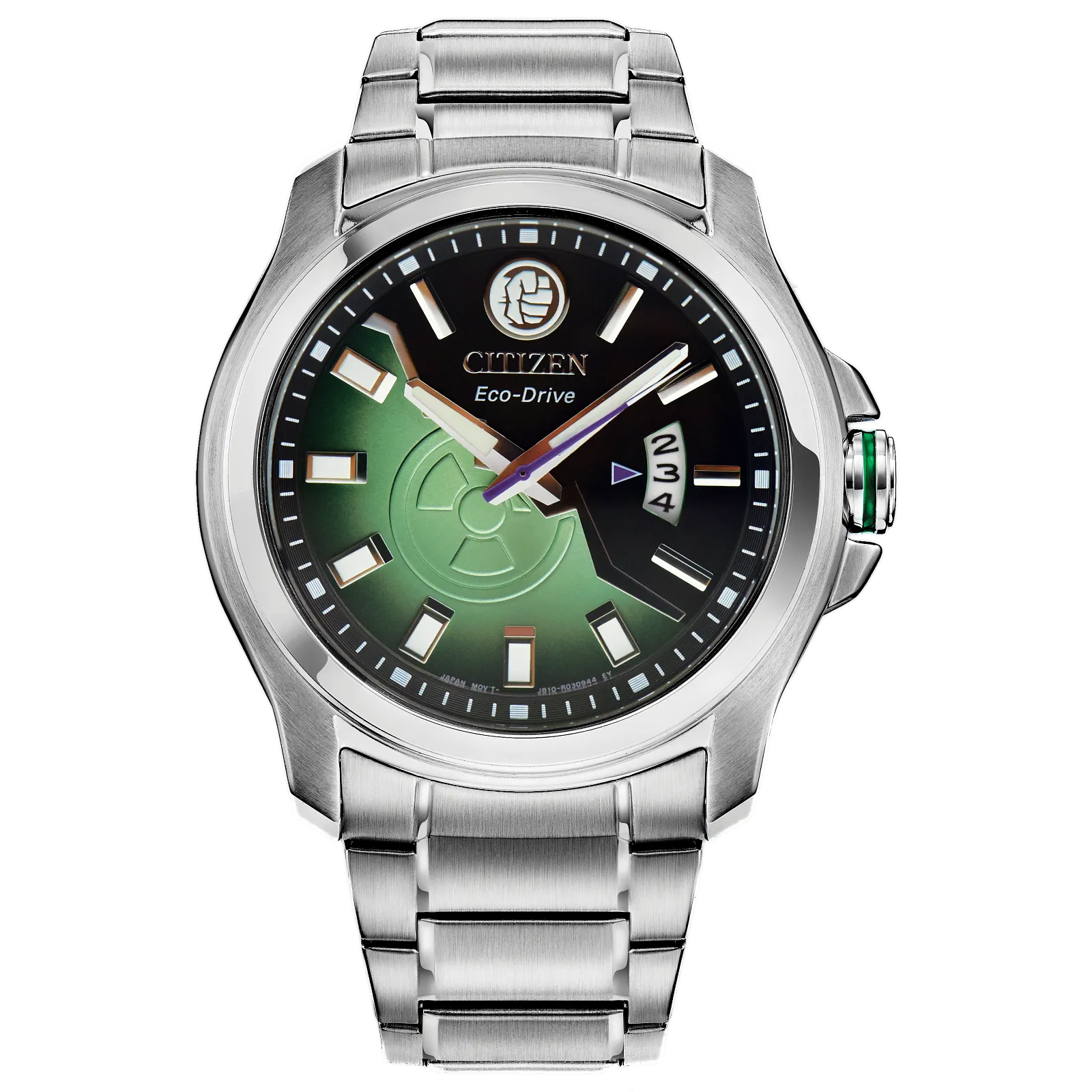 Reloj 56W Citizen The Hulk Marvel edition de hombre pulsera de metal Eco-drive - Reloj original en Guatemala