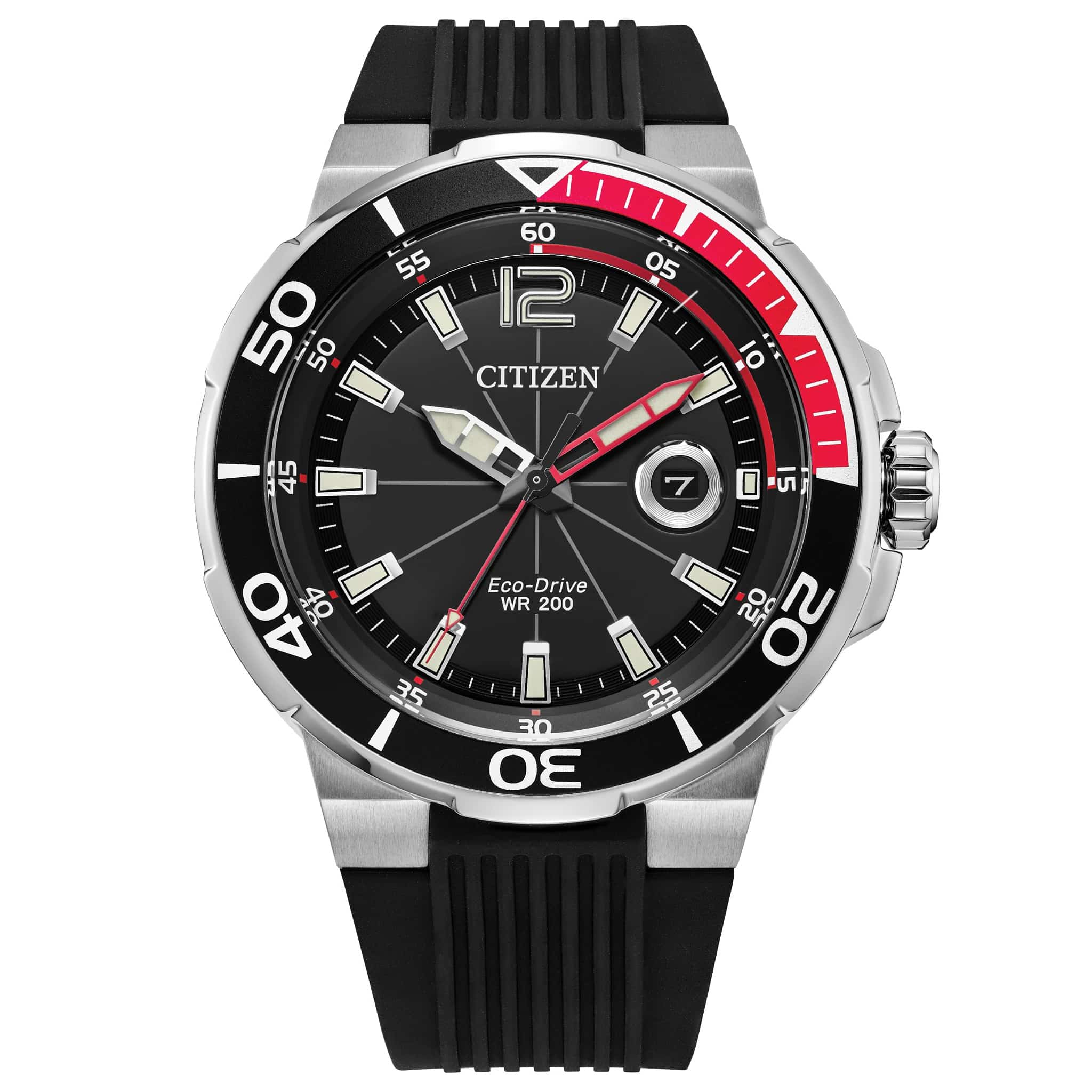 00E Citizen Eco-drive Reloj para hombre pulsera de caucho - Reloj original en Guatemala