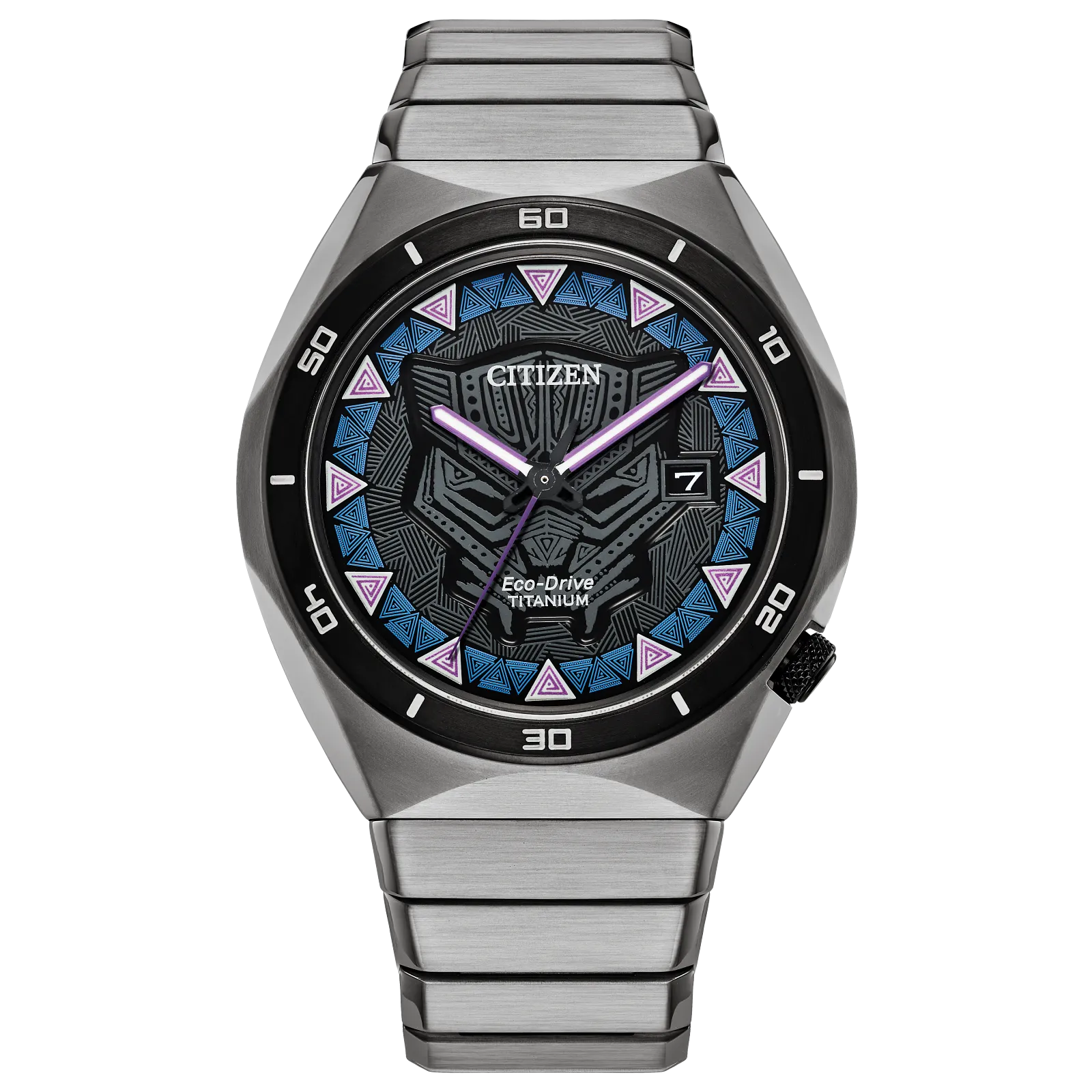 Reloj 50W Citizen Black Panter Marvel Edition de hombre pulsera de acero inoxidable Eco-drive - Reloj original en Guatemala