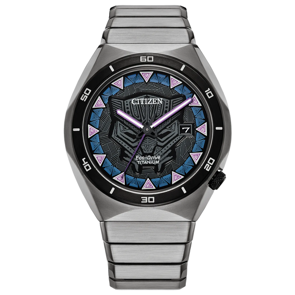 Reloj 50W Citizen Black Panter Marvel Edition de hombre pulsera de acero inoxidable Eco-drive - Reloj original en Guatemala