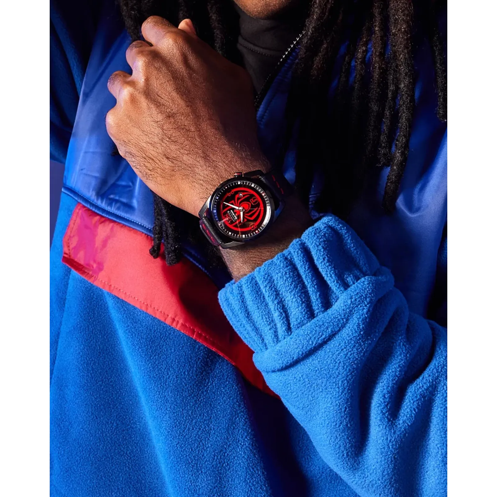 Reloj 00W Citizen Spider-Man Miles Morales Marvel Edition de caballero pulsera de piel Eco-drive - Detalle de esfera
