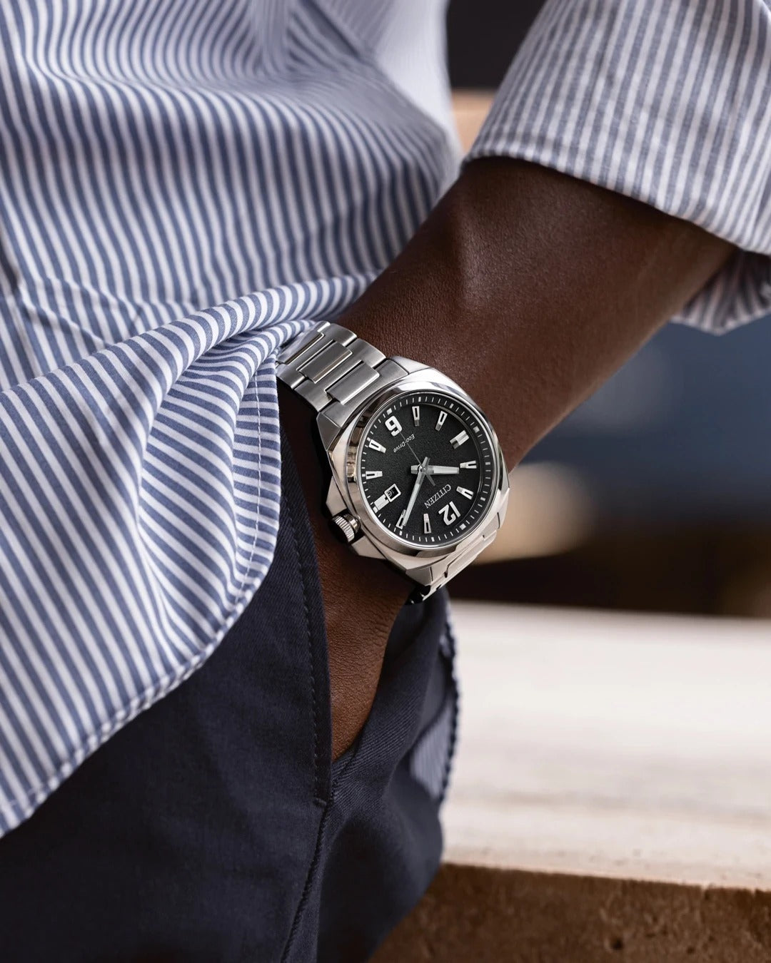 AW1720-51E Reloj Citizen Endicott de hombre correa de metal Eco-Drive - Acero Inoxidable Plateado