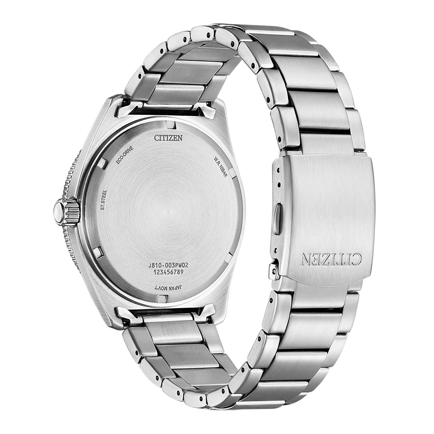 Reloj 89L Citizen Eco-Driver hombre pulsera de metal - Vista trasera
