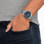 Reloj 89L Citizen Eco-Driver hombre pulsera de metal - Vista lateral