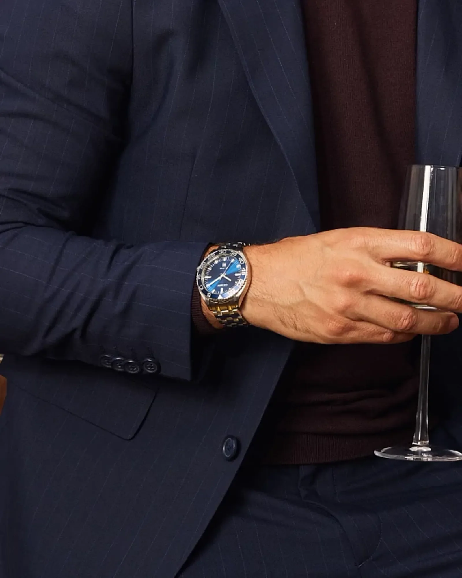 53L Citizen Eco-drive reloj para hombre pulsera de metal - Vista trasera