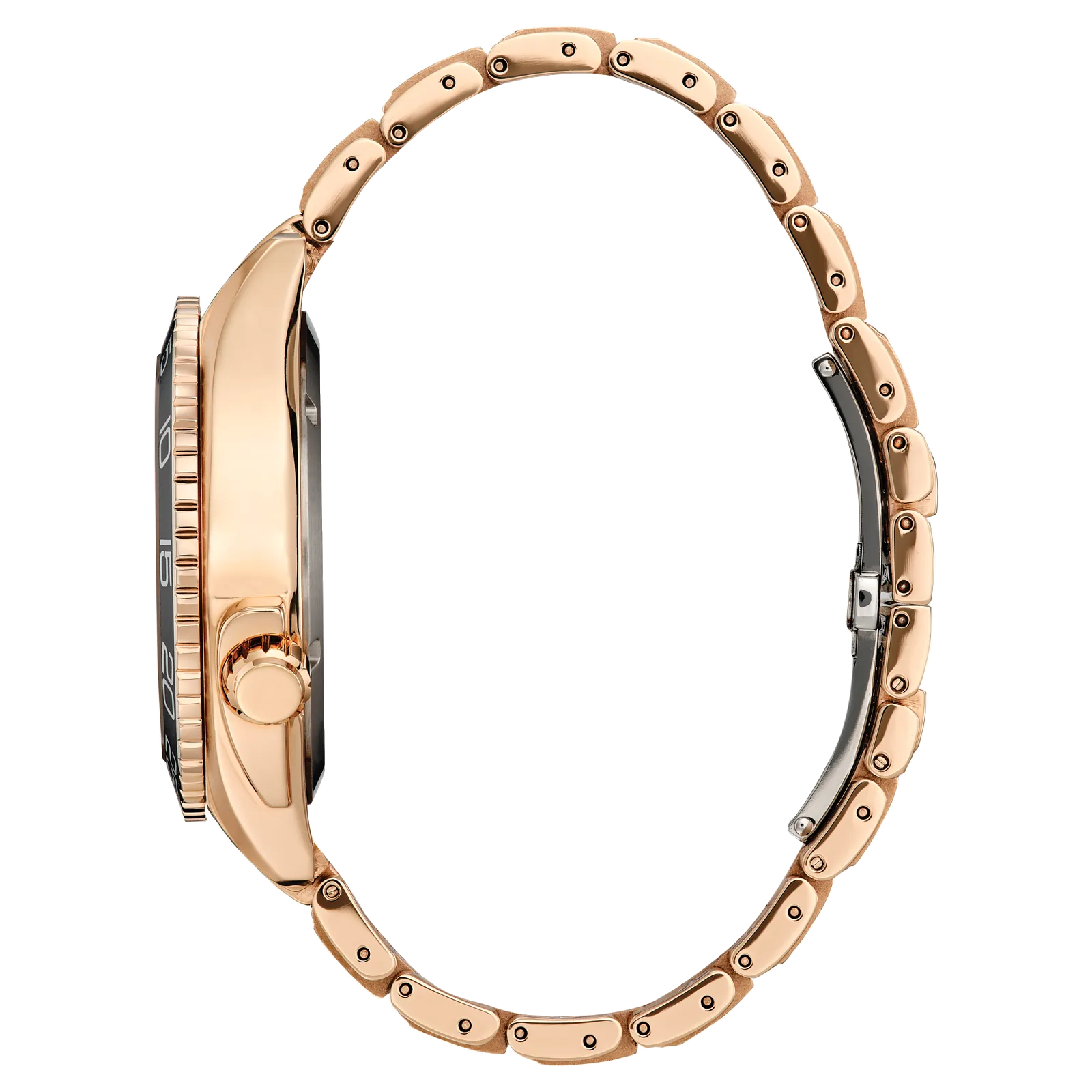 Reloj Citizen Corso Eco-Drive Hombre Acero Dorado Rosa - Vista lateral