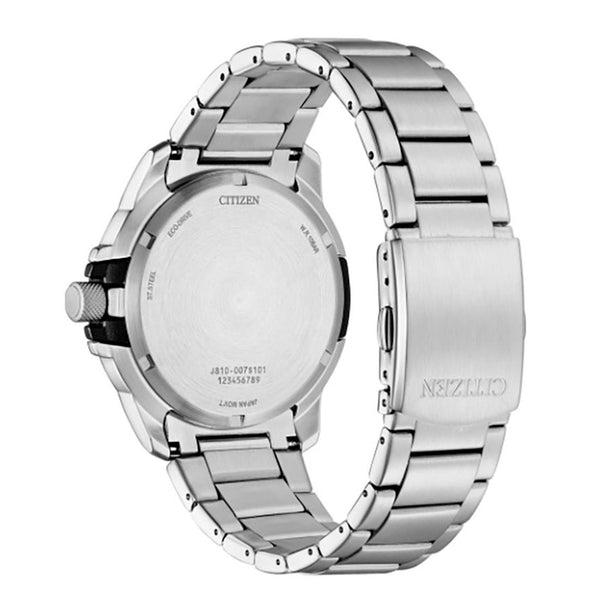 Reloj Citizen Sea Land Hombre Acero Esfera Verde - Vista lateral