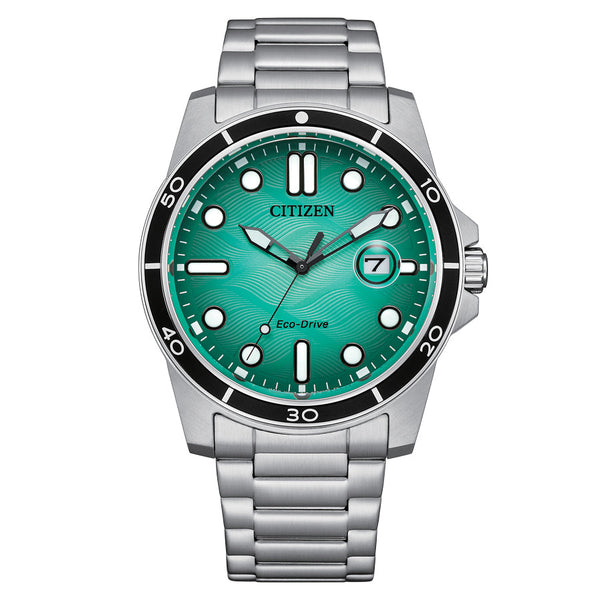 AW1816-89L Reloj Citizen Eco-Drive de hombre correa de metal plateado
