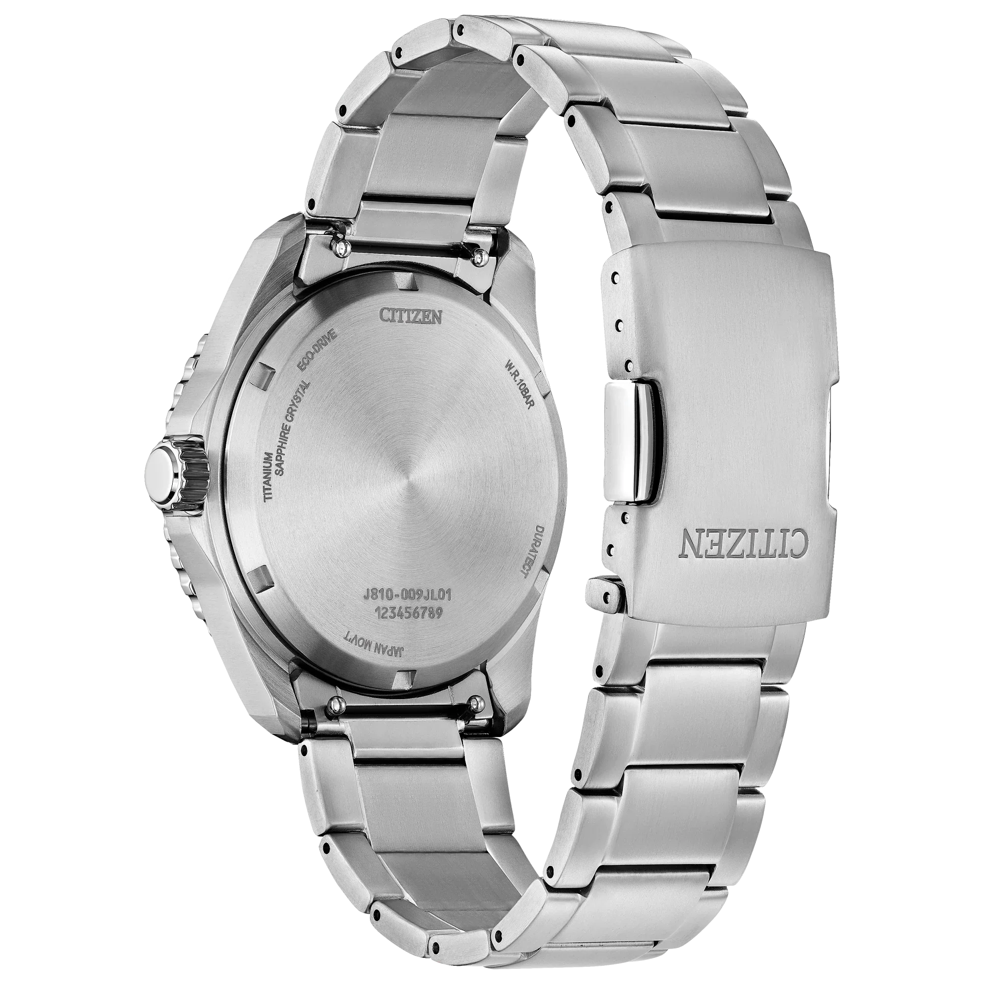 Reloj Citizen Brycen Hombre Titanio Esfera Naranja - Vista lateral