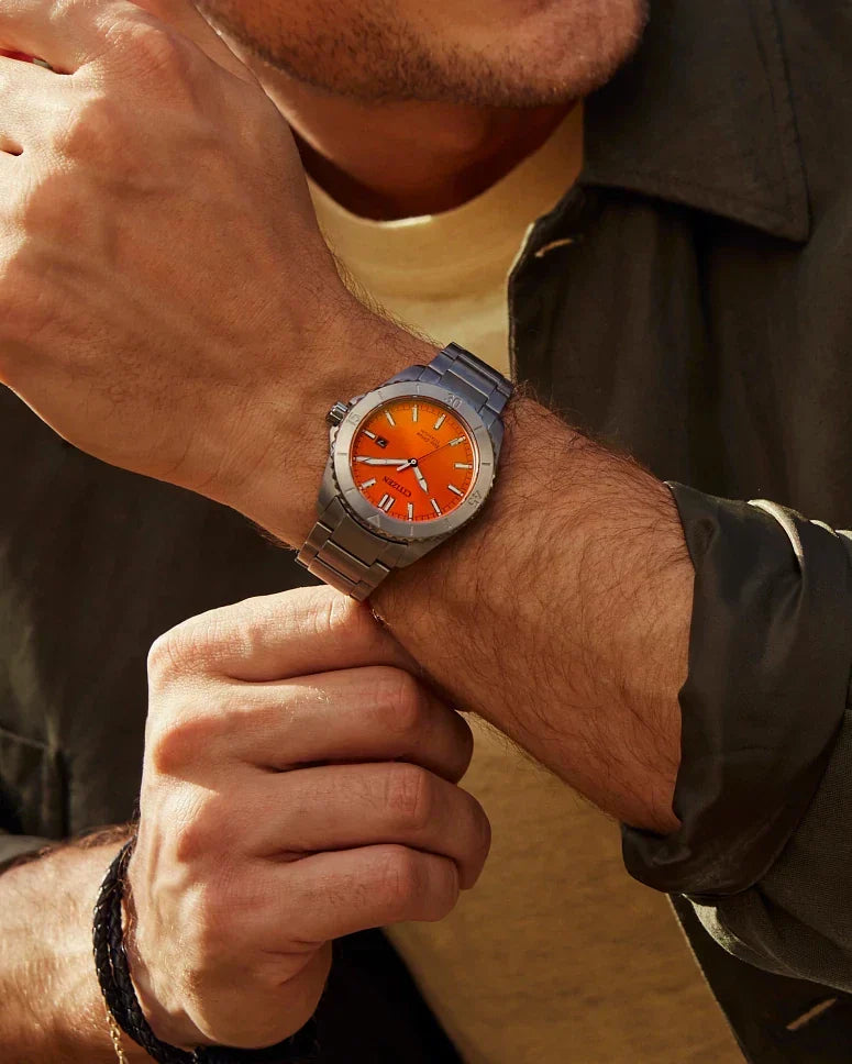 Reloj Citizen Brycen Hombre Titanio Esfera Naranja - Vista 5