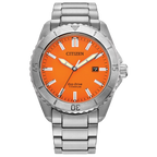 Reloj Citizen Brycen Hombre Titanio Esfera Naranja - Reloj original en Guatemala