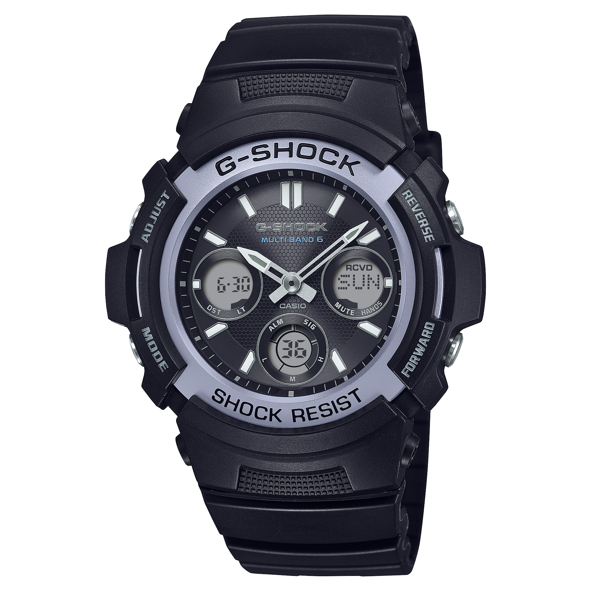 M100FP-1A2CF Reloj G-Shock de hombre banda de silicona doble hora - Reloj original en Guatemala