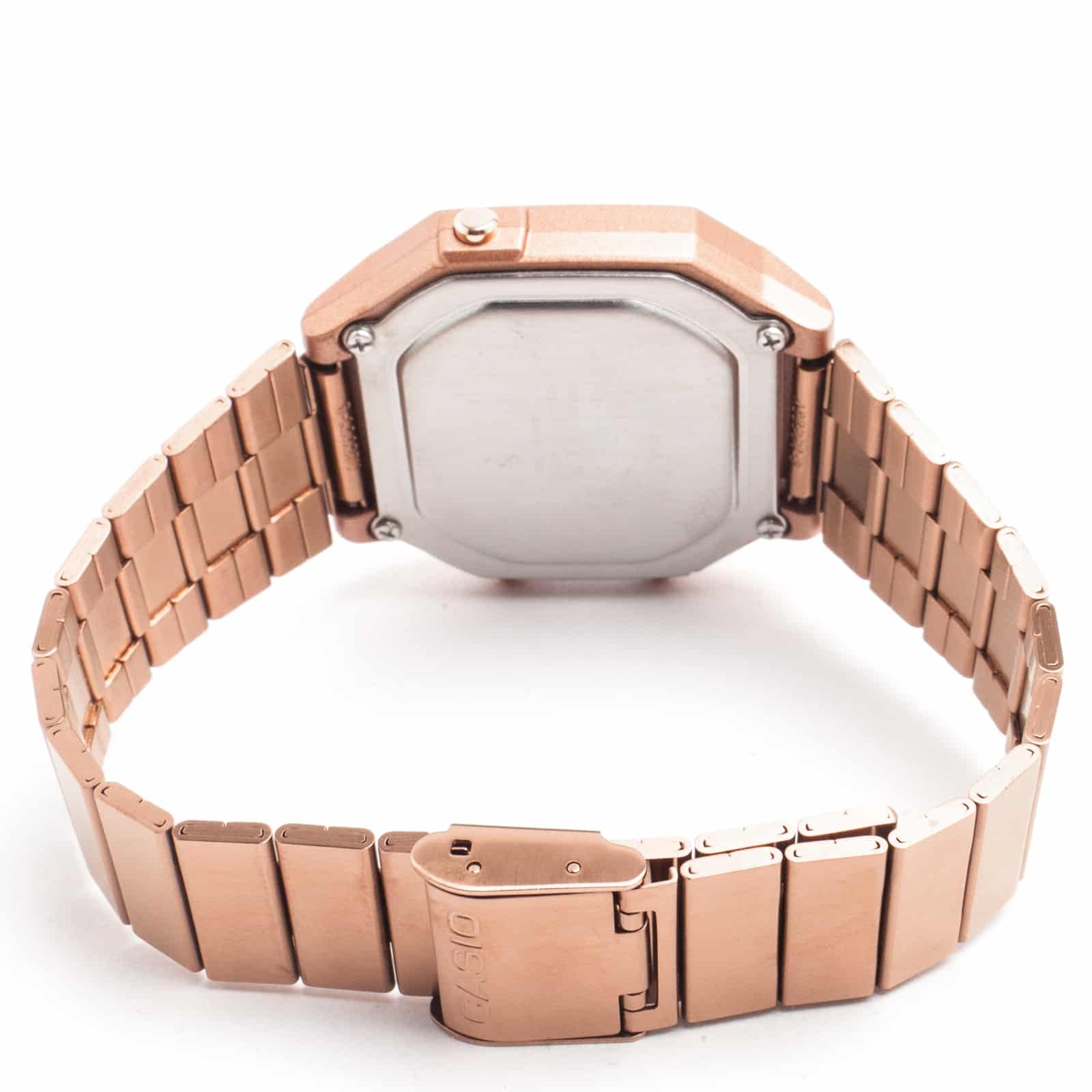B-650WC Reloj Casio Vintage Mujer Acero Oro Rosa - Detalle de esfera