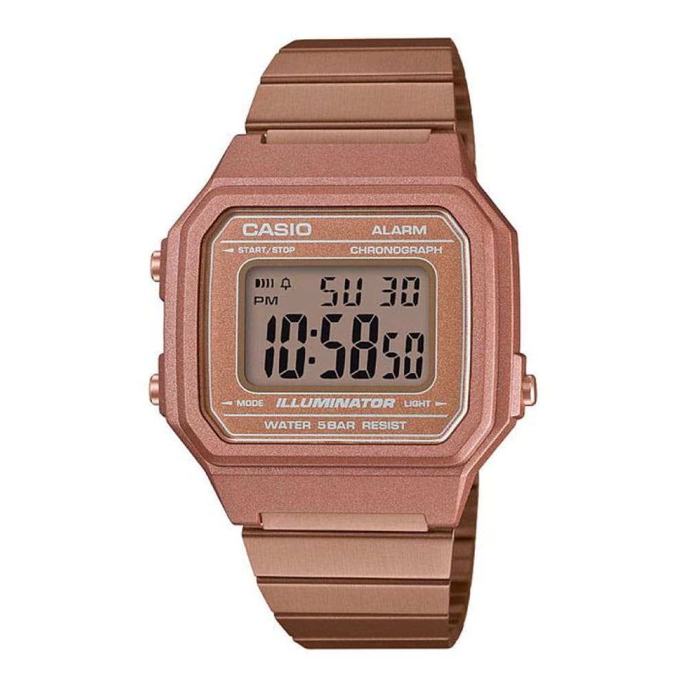 B-650WC Reloj Casio Vintage Mujer Acero Oro Rosa - Reloj original en Guatemala
