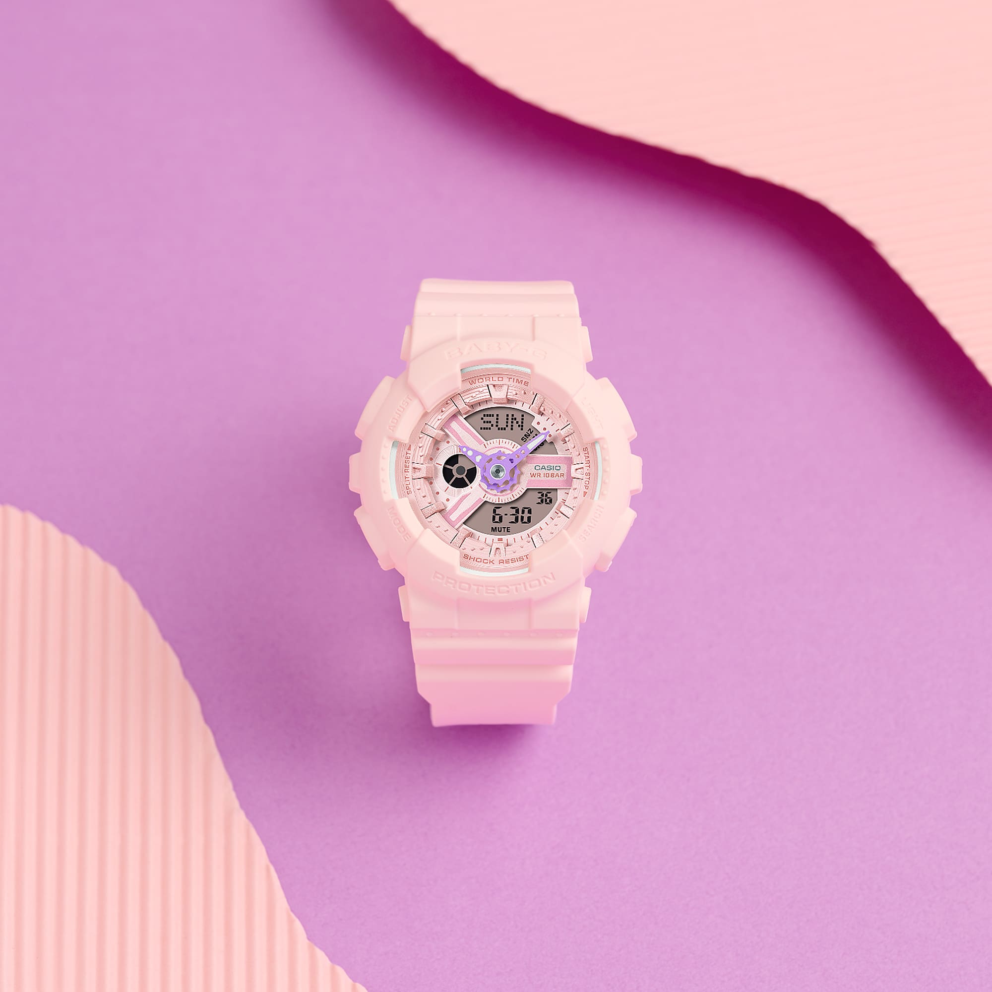 BA-110AH Reloj Baby-G Mujer Resina Rosa - Vista lateral