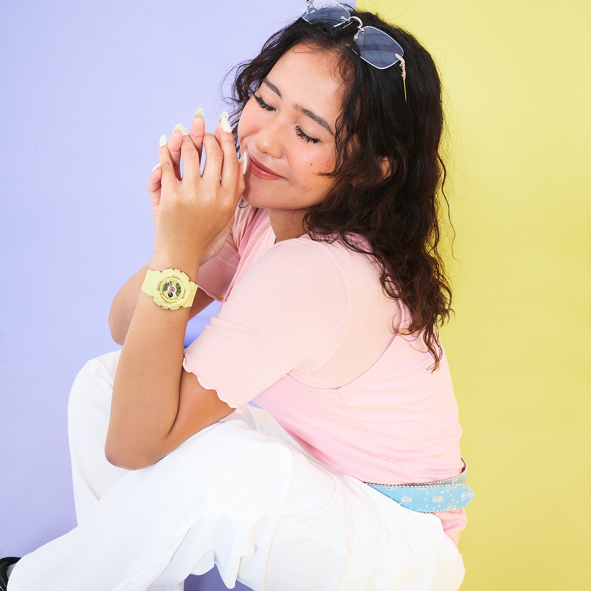 BA-110AH Reloj Baby-G Mujer Resina Amarillo - Detalle de esfera