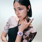 BA-110MC-6A Reloj Baby-G de mujer correa de resina - Resina Morado