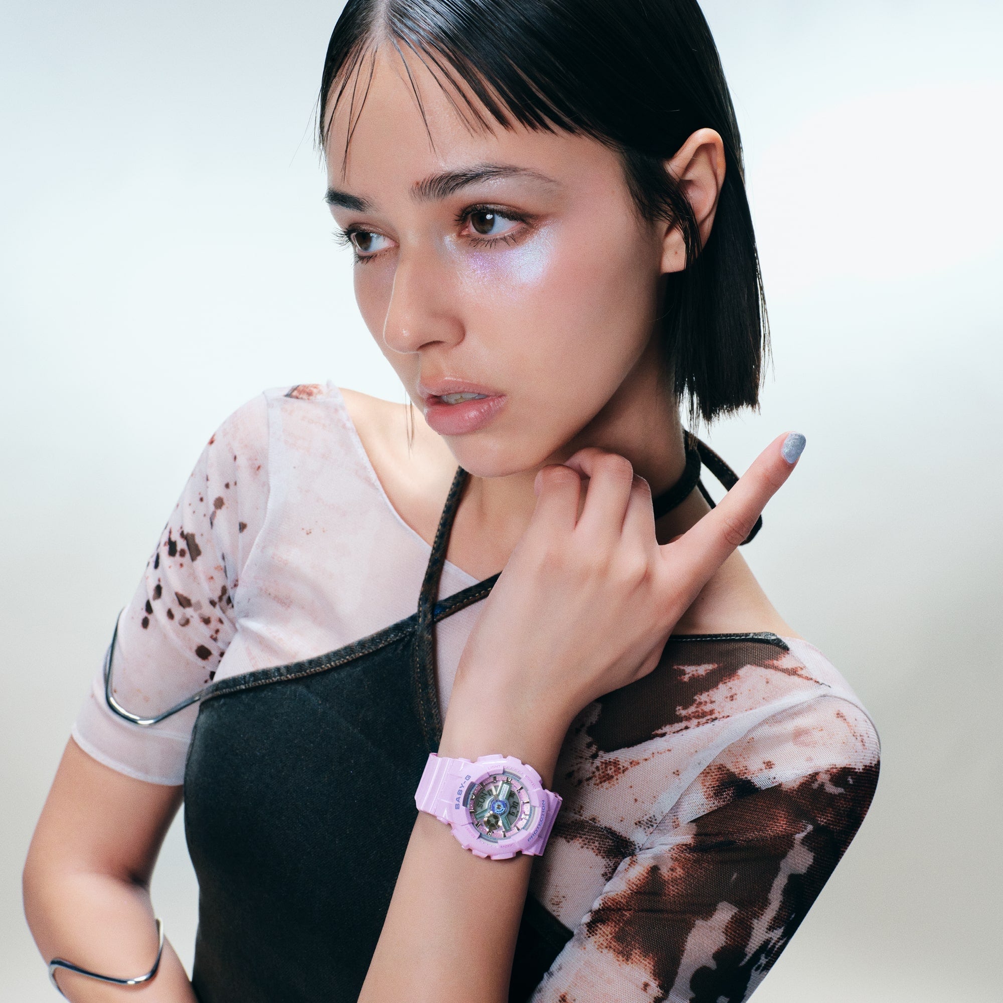 BA-110MC-6A Reloj Baby-G de mujer correa de resina - Resina Morado