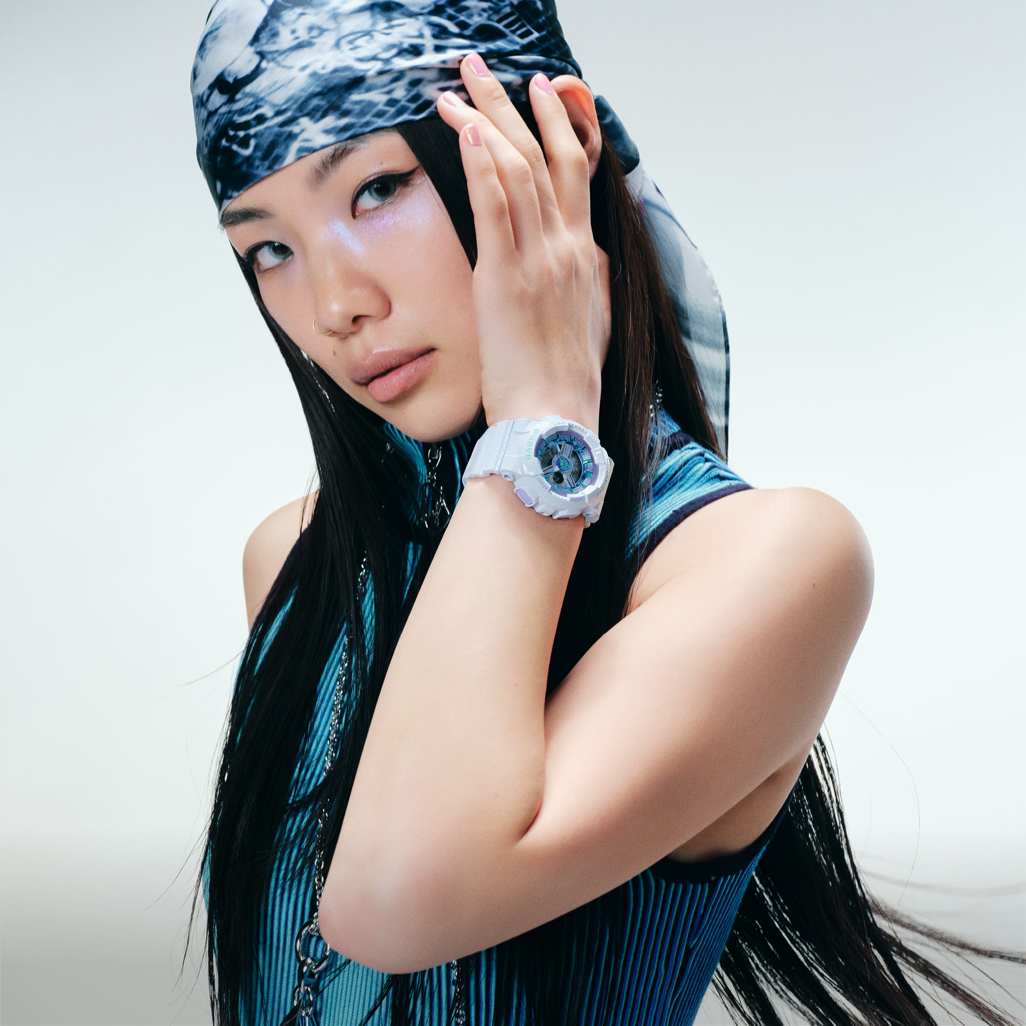 BA-110MC-7A Reloj Baby-G de señorita correa de resina - Resina Blanco