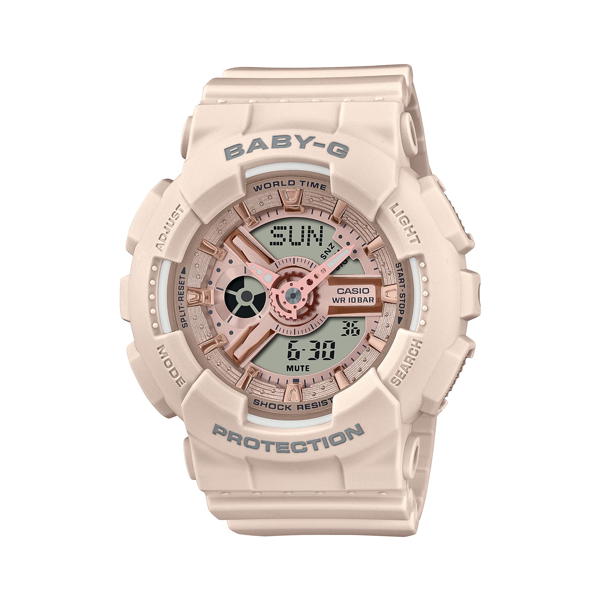 BA-110XCP Reloj Baby-G Mujer Resina Rosa Palo - Reloj original en Guatemala