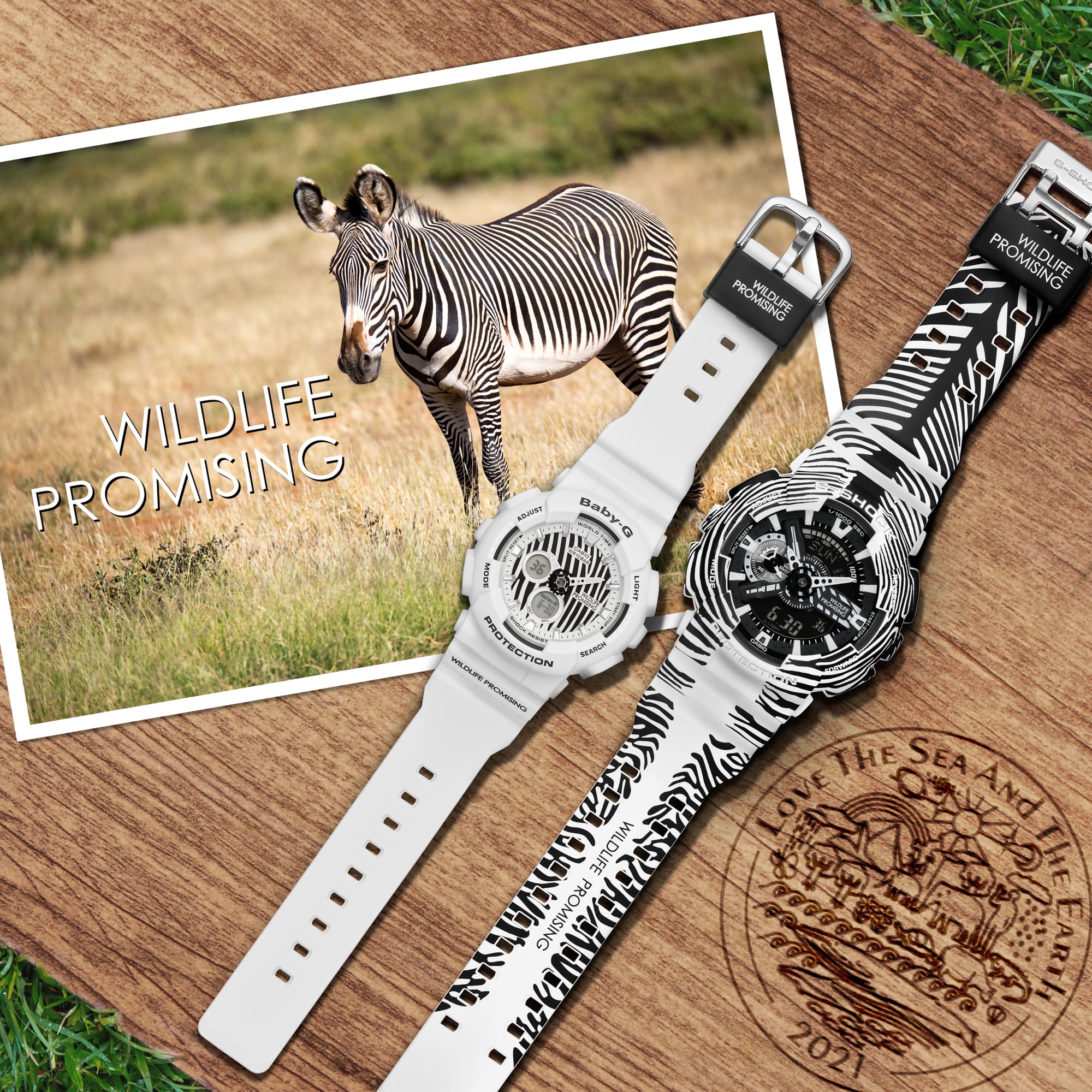 BA-120WLP-7A Reloj Baby-G Wildlife Promising Mujer Resina - Detalle de esfera
