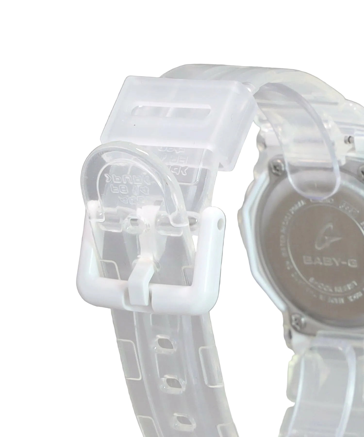 BG-169G Reloj Baby-G Mujer Resina Transparente Oro Rosa - Detalle de esfera