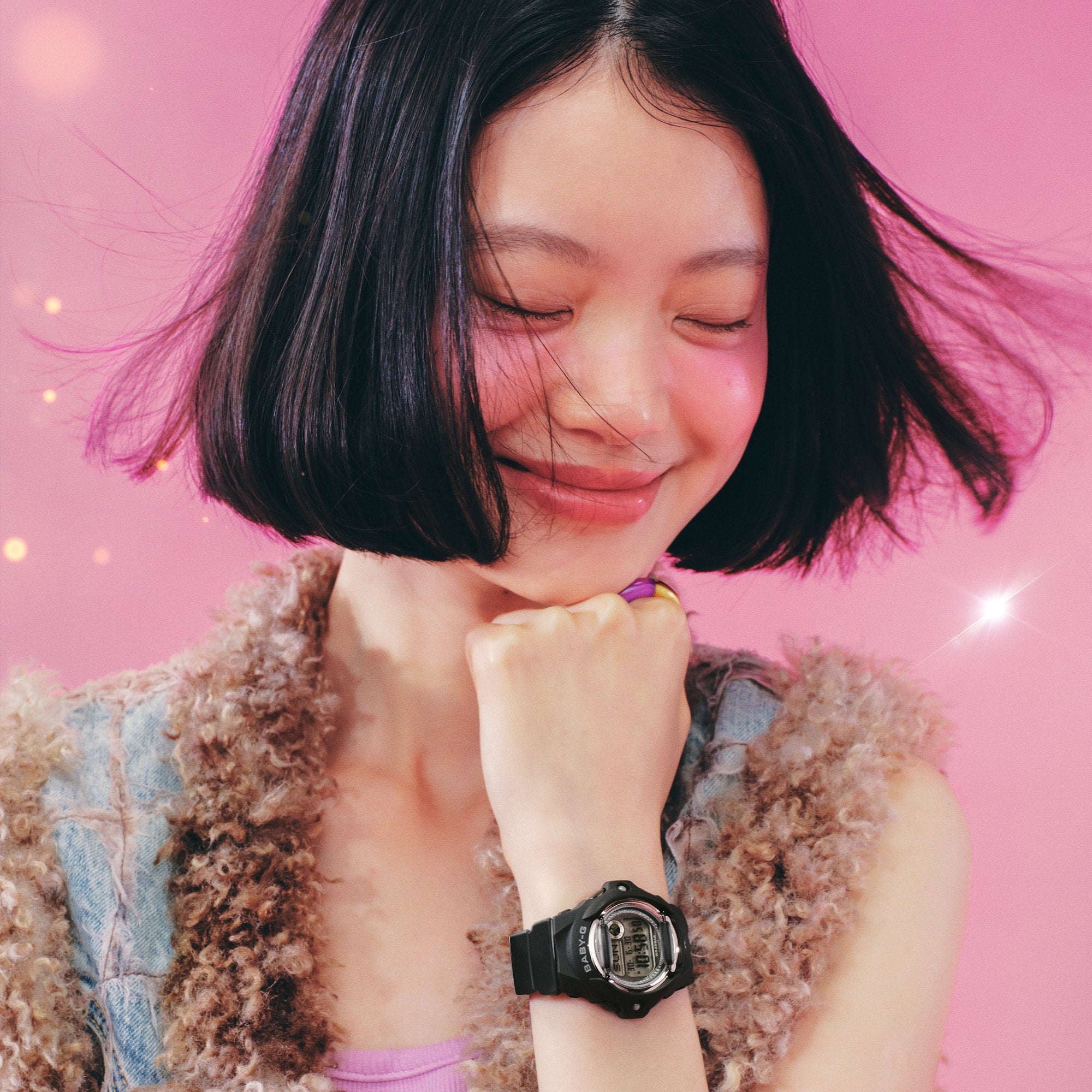 BG-169KB-1 Reloj Baby-G de mujer correa de caucho - Resina Negro