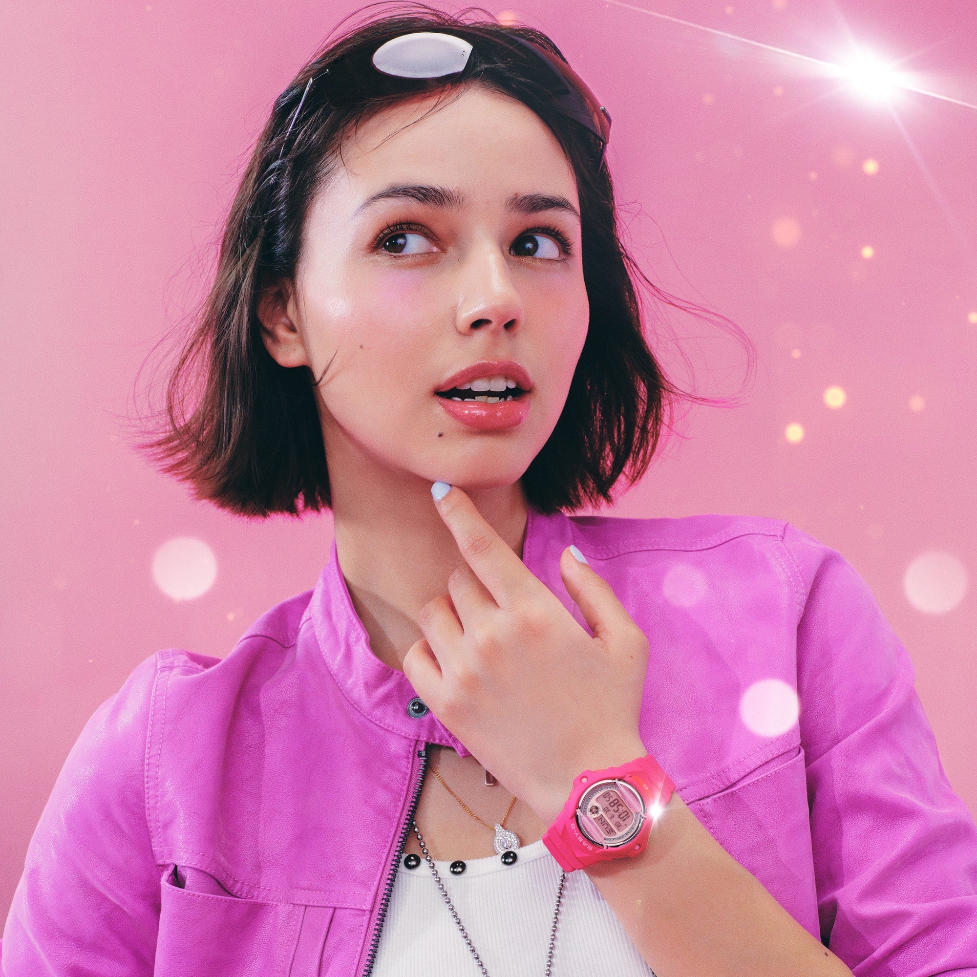 BG-169KB-4B1 Reloj Baby-G de dama correa de silicona - Resina Rosa
