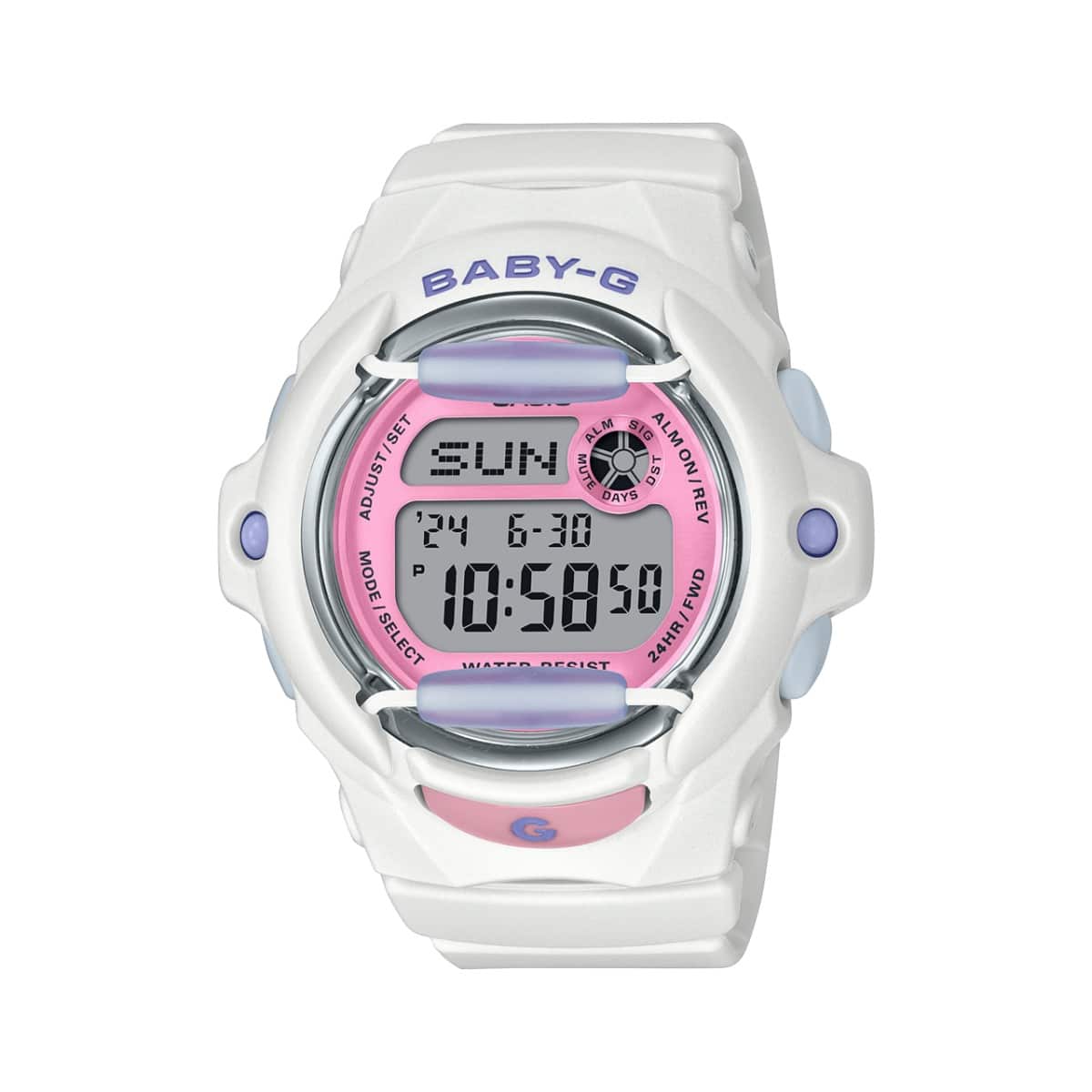 BG-169PB Reloj Baby-G Mujer Correa de Resina Blanca - Reloj original en Guatemala