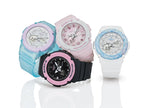 270 Reloj Baby-G Mujer Resina Negro con Rosa - Detalle de esfera