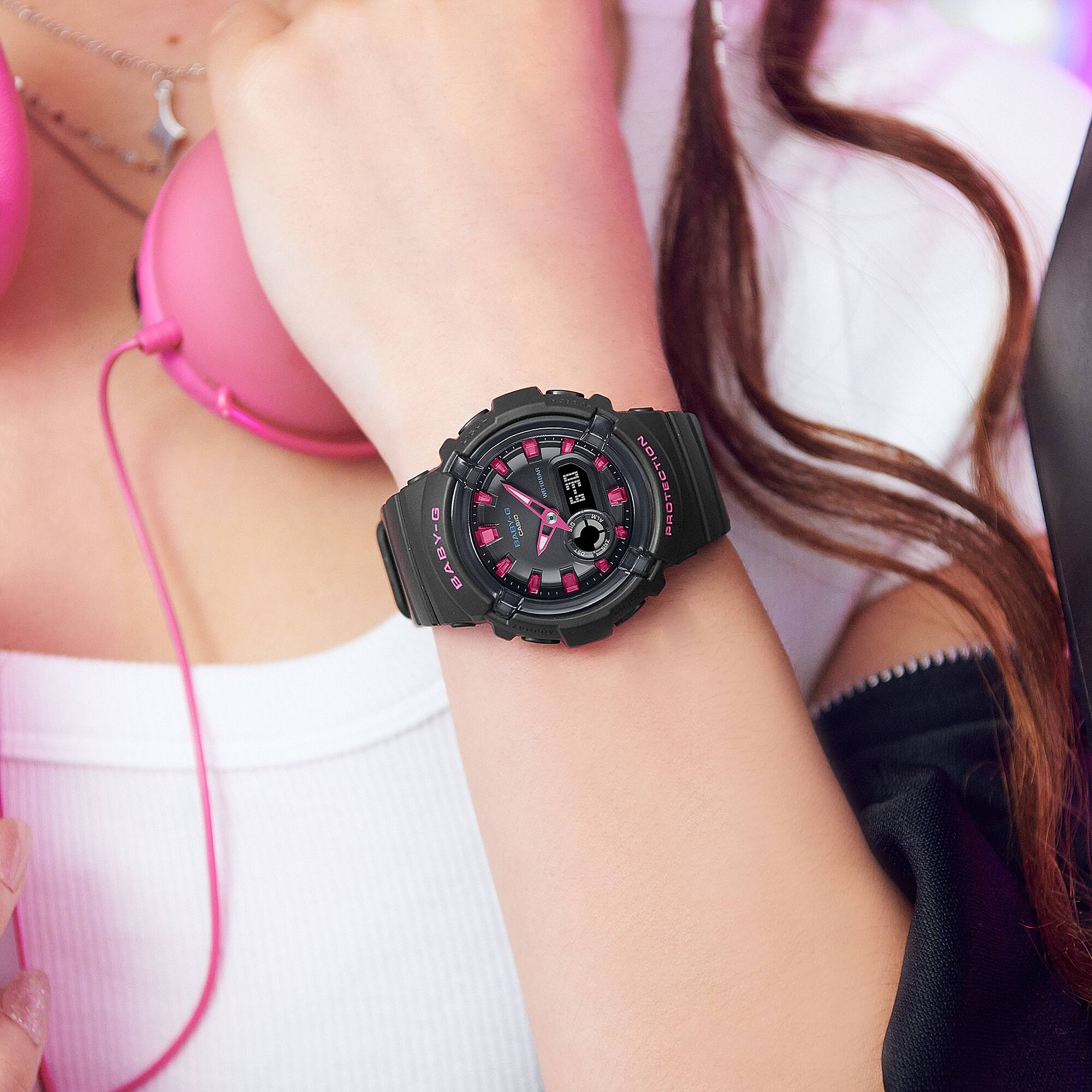 280DN-1A Reloj Baby-G Mujer Resina Negro y Rosa - Vista 7