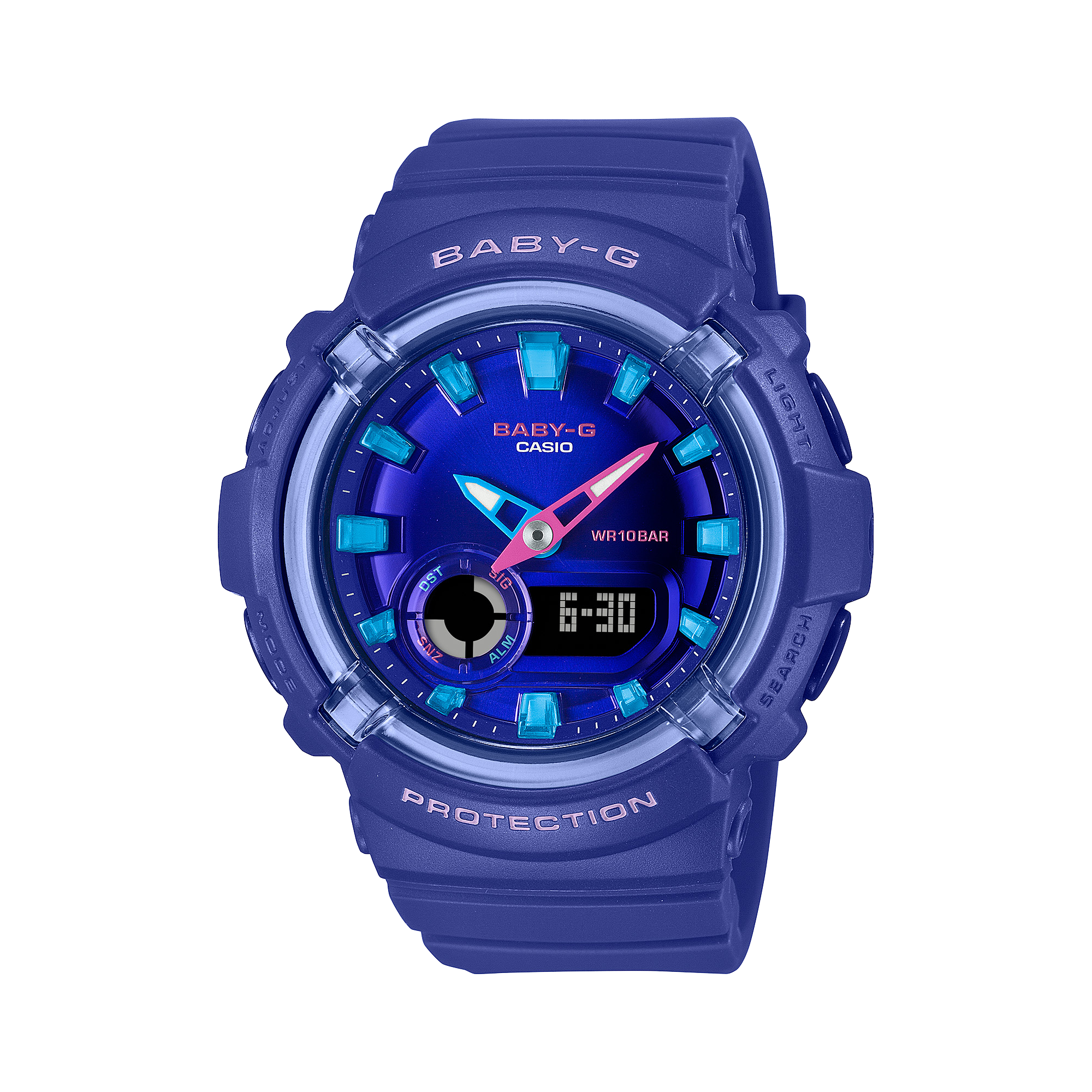 280DN-2A Reloj Baby-G Mujer Correa Resina Morado - Reloj original en Guatemala