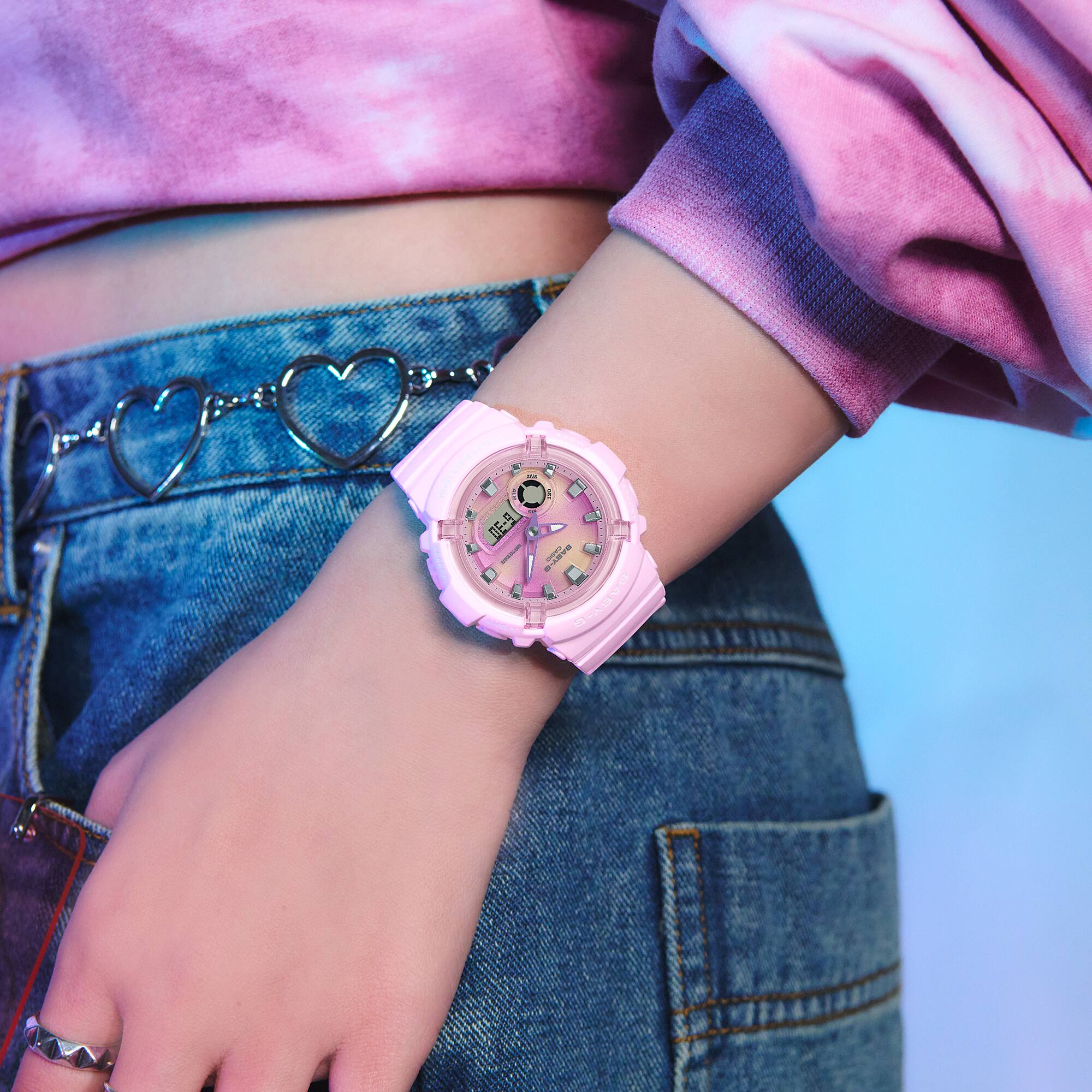 280TD-4A Reloj Baby-G Mujer Correa de Resina Rosa - Vista 5