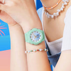 320 Reloj Baby-G Mujer Correa Resina Turquesa - Vista lateral