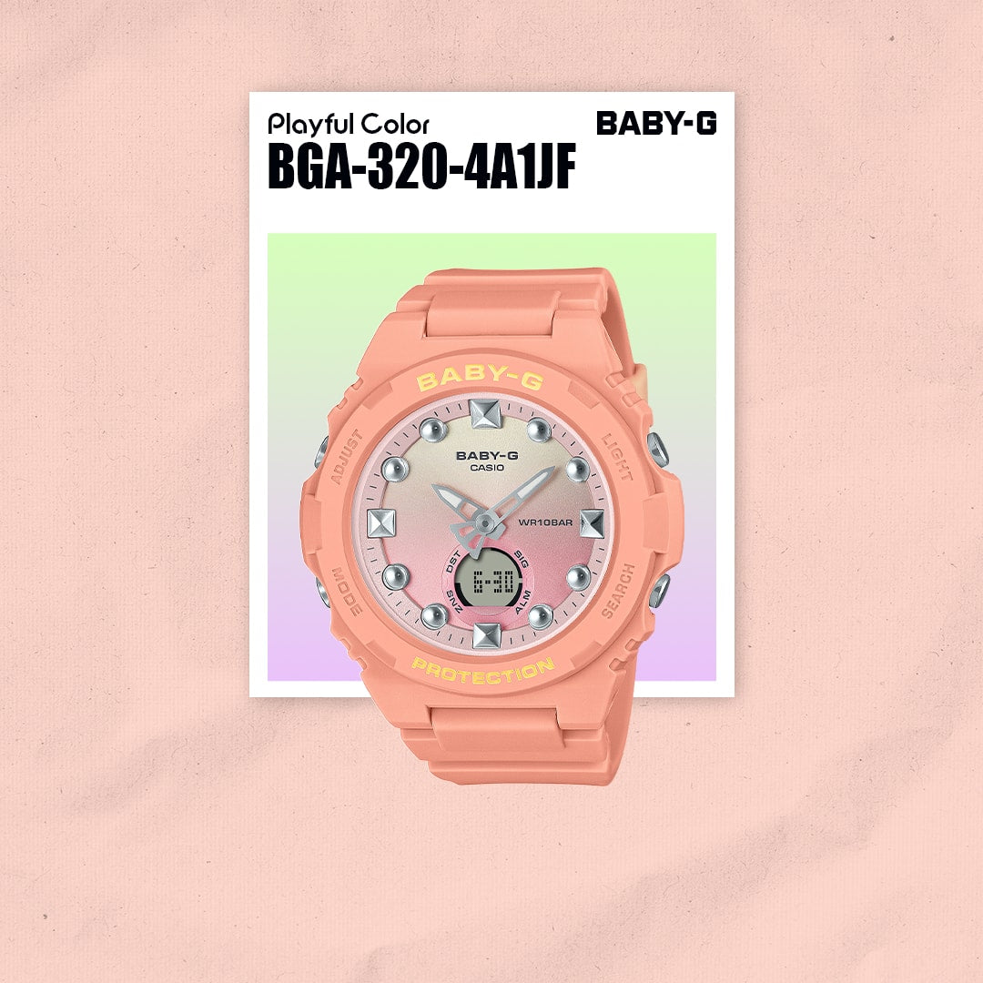320 Reloj Baby-G Mujer Resina Rosa Coral - Vista lateral