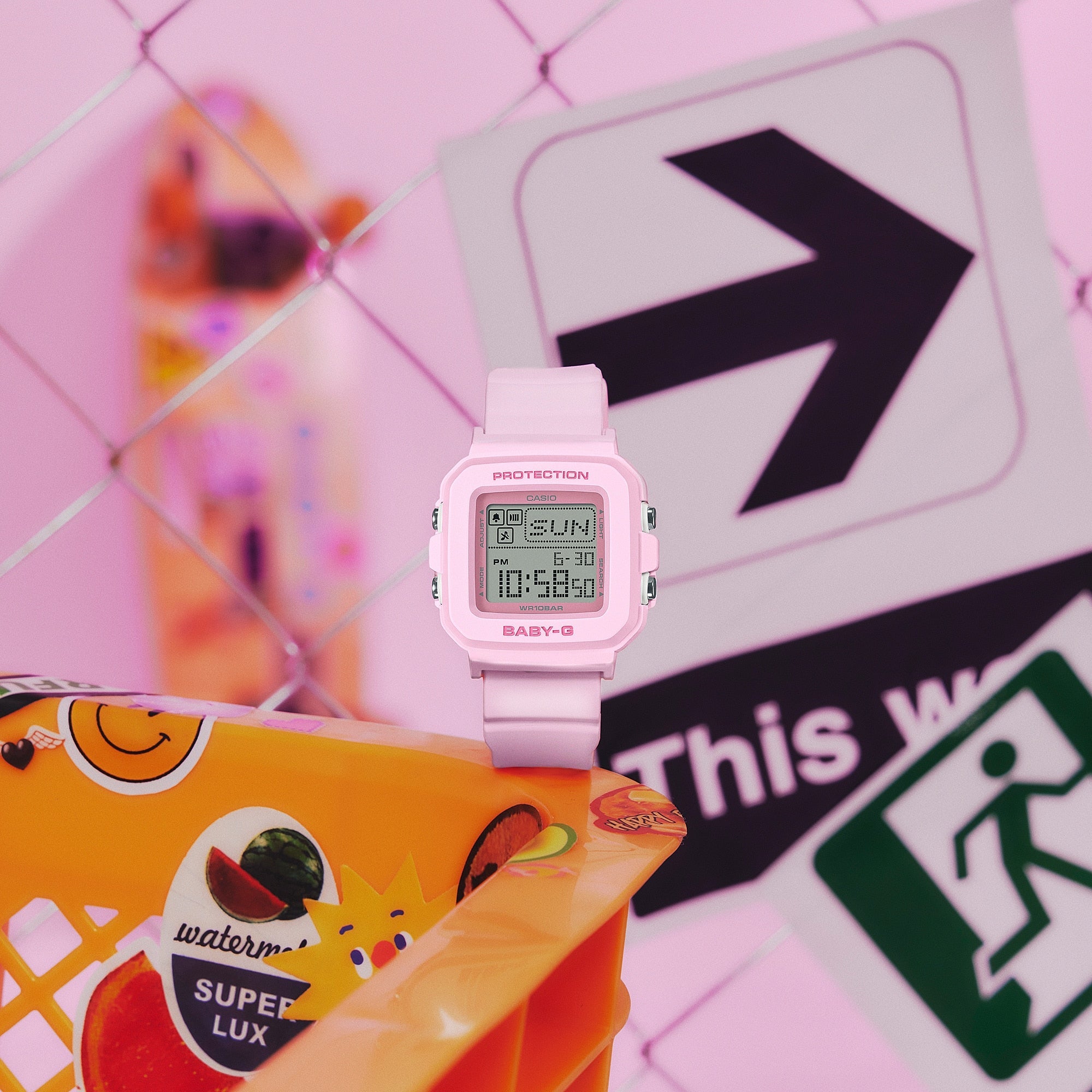 BGD-10-4 Baby-G dama pulsera de resina digital