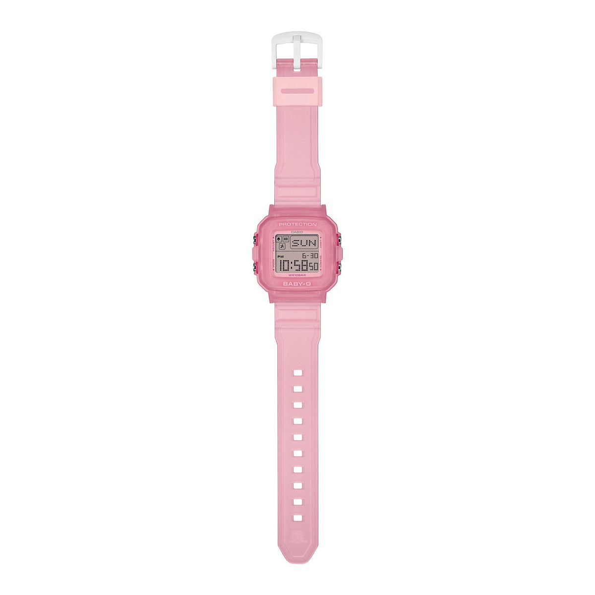 Baby-G BGD-10KG-4 reloj digital de mujer correa de resina rosada