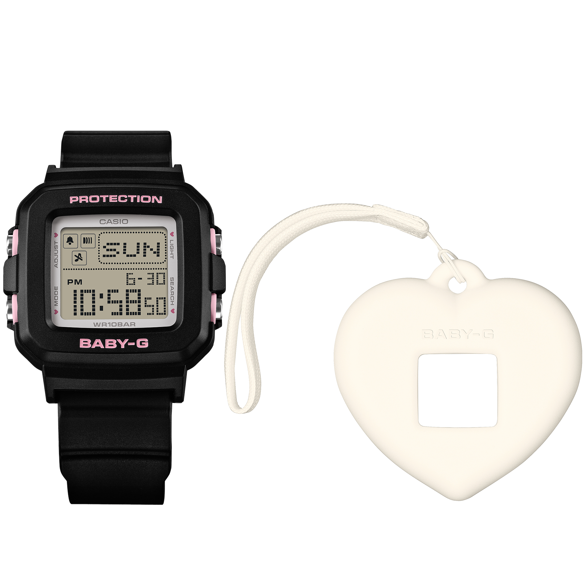 10KH-1 Reloj Casio Baby-G de mujer correa de resina - Vista lateral