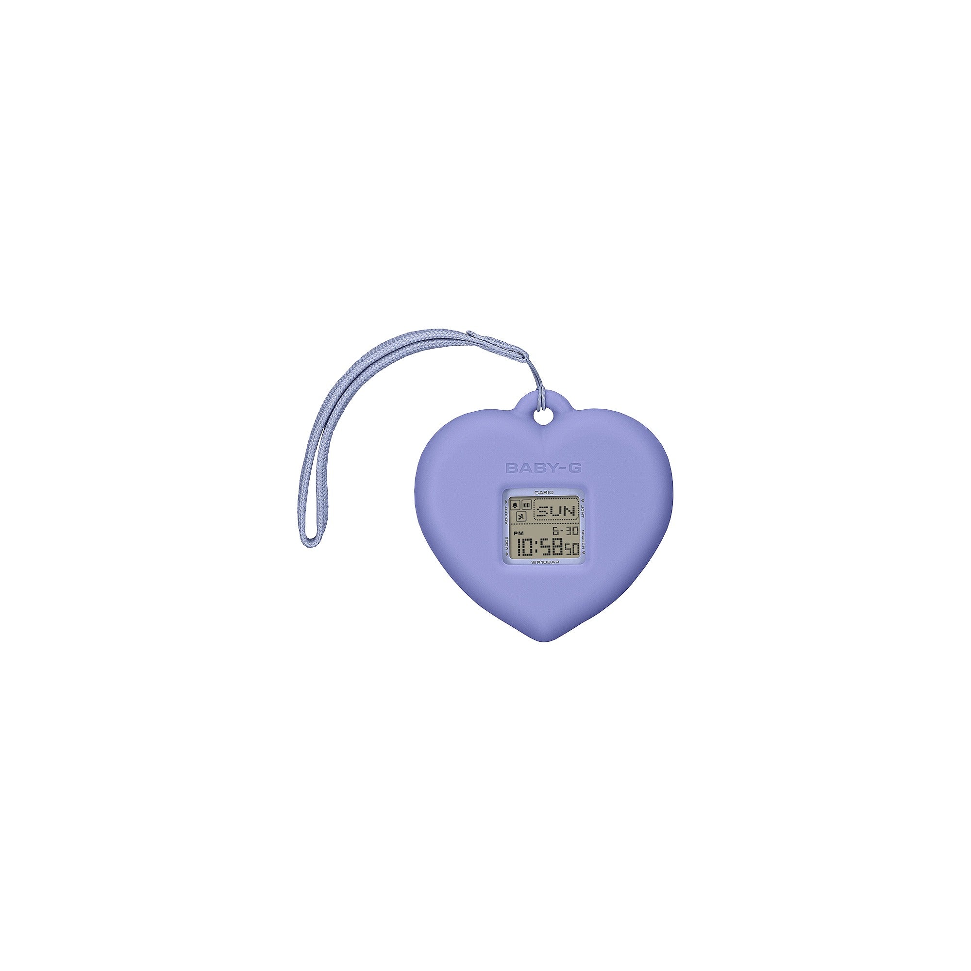 10KH Reloj Baby-G Mujer Correa Resina Lila - Vista lateral
