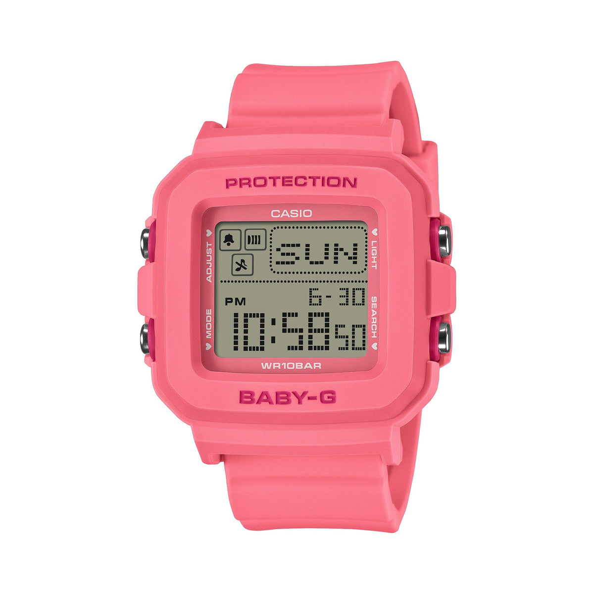 BGD-10KH-4 Reloj Baby-G de mujer correa de silicona rosada