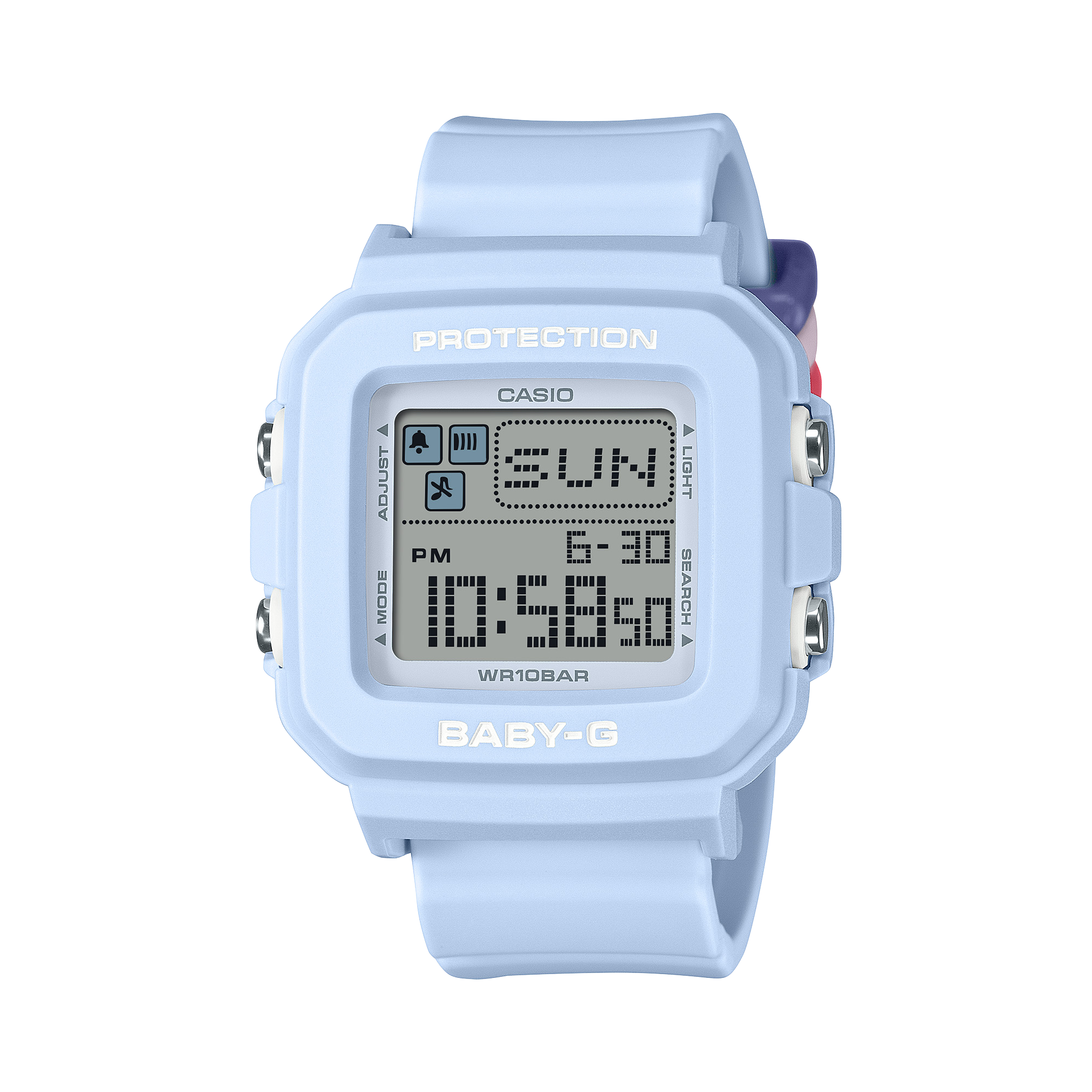 10L-2 Reloj Casio Baby-G Mujer Resina Azul Claro - Vista trasera