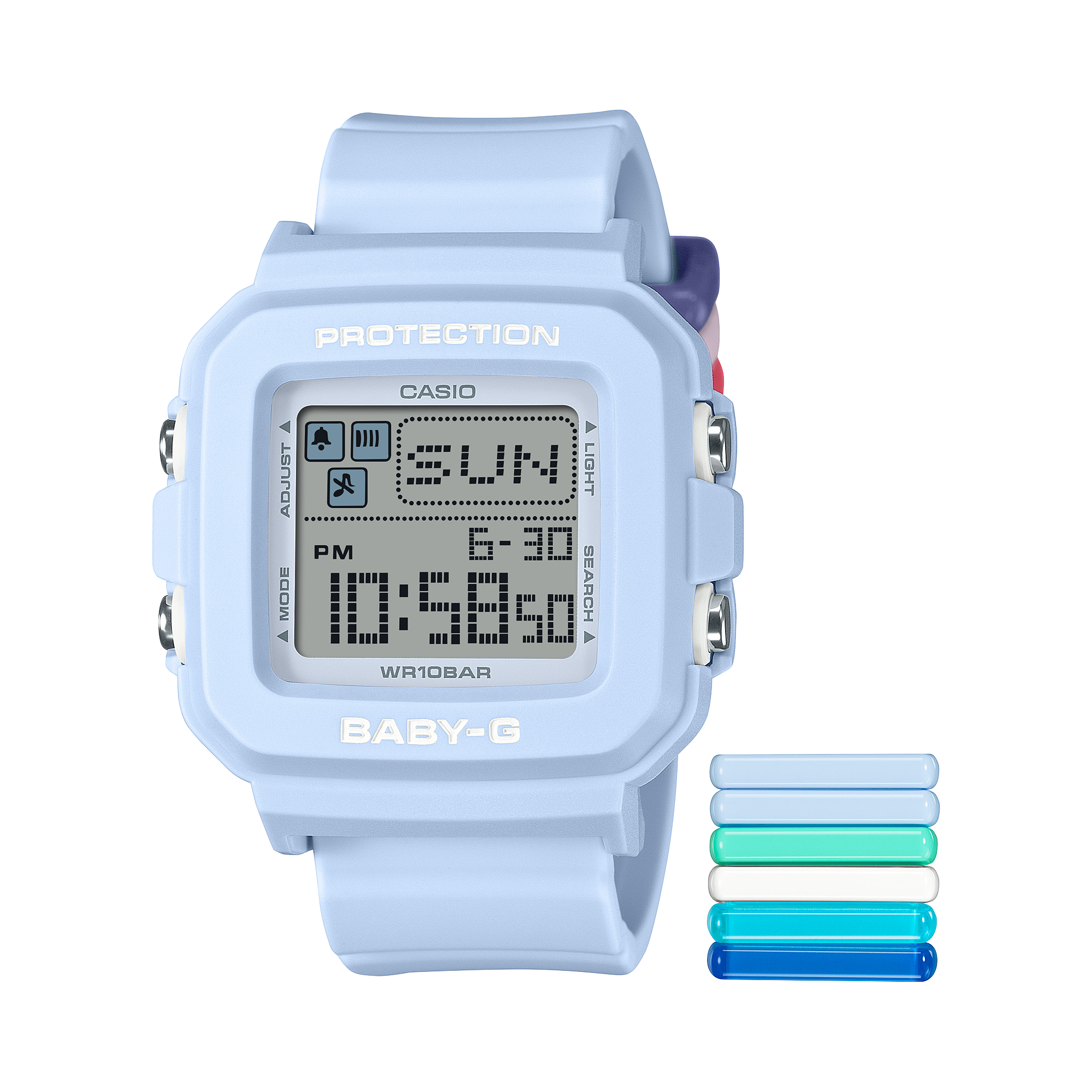 10L-2 Reloj Casio Baby-G Mujer Resina Azul Claro - Vista lateral